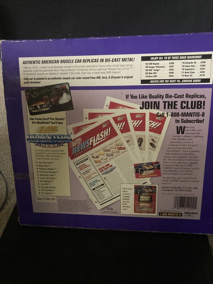 Johnny Lightning Muscle Cars EE. UU. Juego de 10 coches Edición Coleccionista 1995 Nuevo en caja Foto 2 de 4