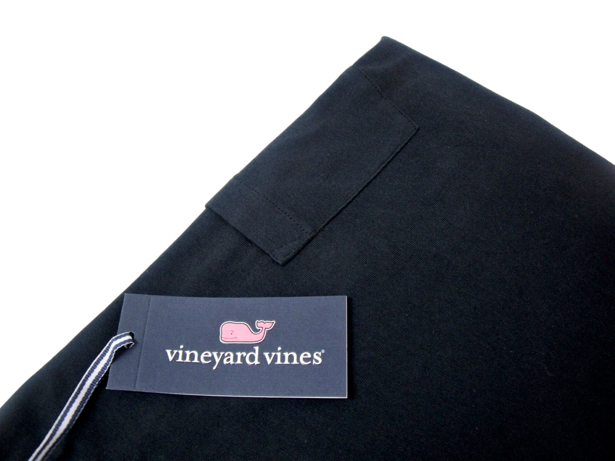 T-shirt à Manches Longues Vineyard Vines Pour Homme - Noir Classique, Poche Avant, Motif Baleine - Taille S En Coton