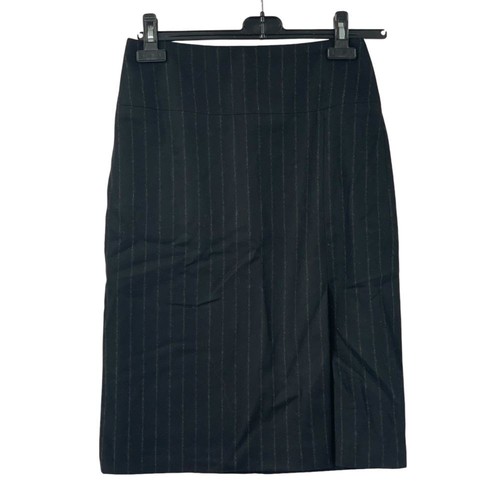 Banana Republic Womens Black Belted Midi Skirt Plus Size 16 Stretch Quiet Luxury