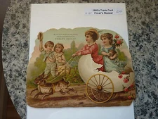 Trade Card. Circa: 1880s.  Frear’s Bazaar. Unusually large size.