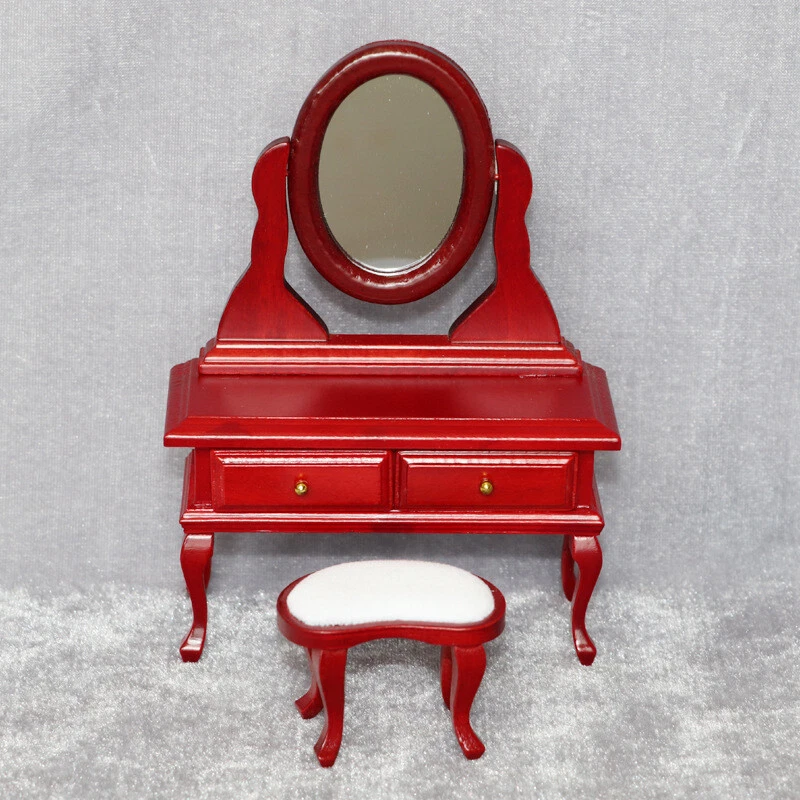 Red dressing table stool deals