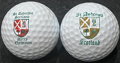 2 - St. Andrews Golf Club Scotland Souvenir Balls Merry