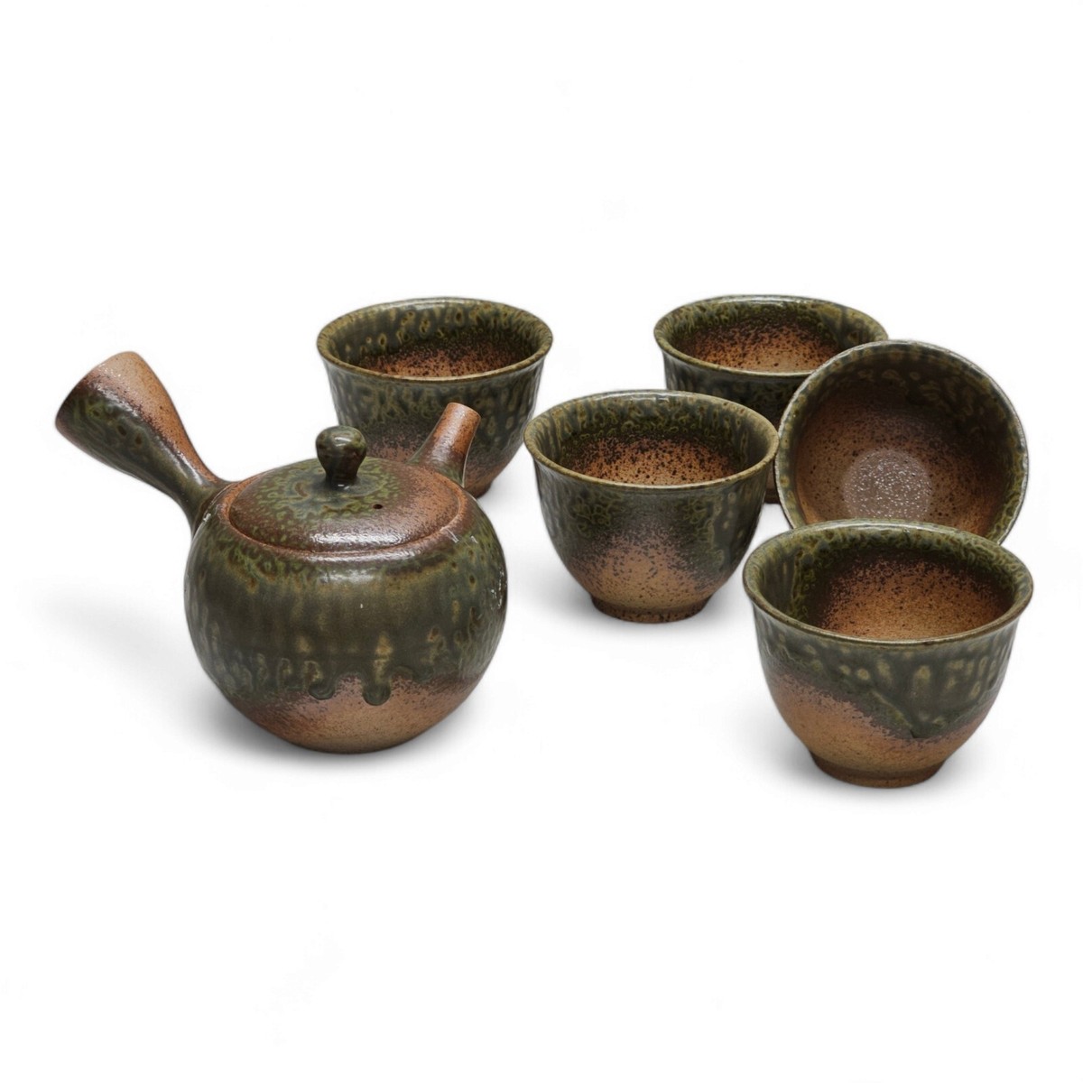 Tokoname Kyusu Teapot set - ISSIN - IRABO glaze - 330cc/ml - 1pot