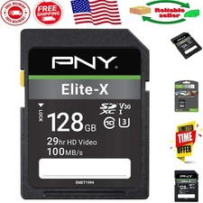 128GB Class 10 U3 V30 SD Flash Memory Card - Ideal for High-Quality Cameras