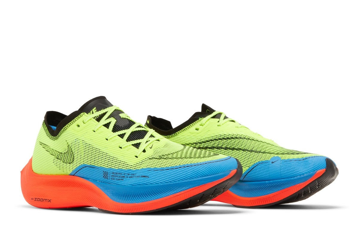 Nike ZoomX Vaporfly NEXT% 23イエロー/ブルー Nike Vaporfly Next% Unisex Racing Shoe – Portland Running
