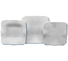 WEISSESTAL SERVIZIO PIATTI 12 PEZZI PER 4 PERSONE IN PORCELLANA - RUVIA BLUETTE