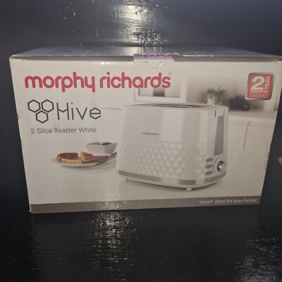 Morphy Richards Hive 2-Scheiben-Toaster weiß 2 Jahre Garantie