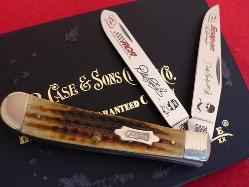 Case XX USA 6254 bone Dale Earnhardt, Jr 10 dot 2000 Trapper knife MINT - Picture 2 of 4