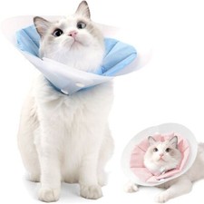 Cat Cone Collar Soft Adjustable Recovery Pet Collar After Surgery Lightweight