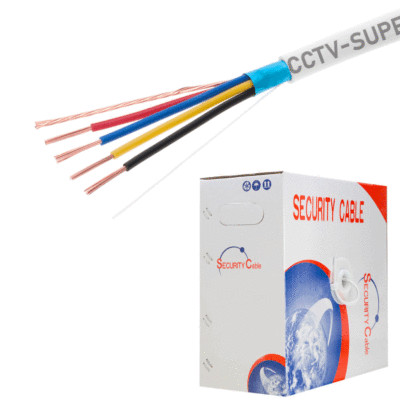 500FT 18/4 AWG Stranded Alarm Wire Cable CCA Shielded White for Security System