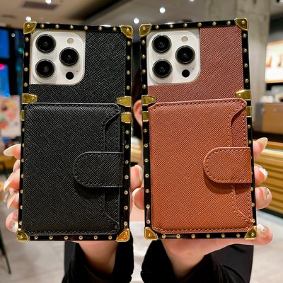 For Various Phone Back Case Leather Card Wallet Bag Stand Cool Shockproof Cover