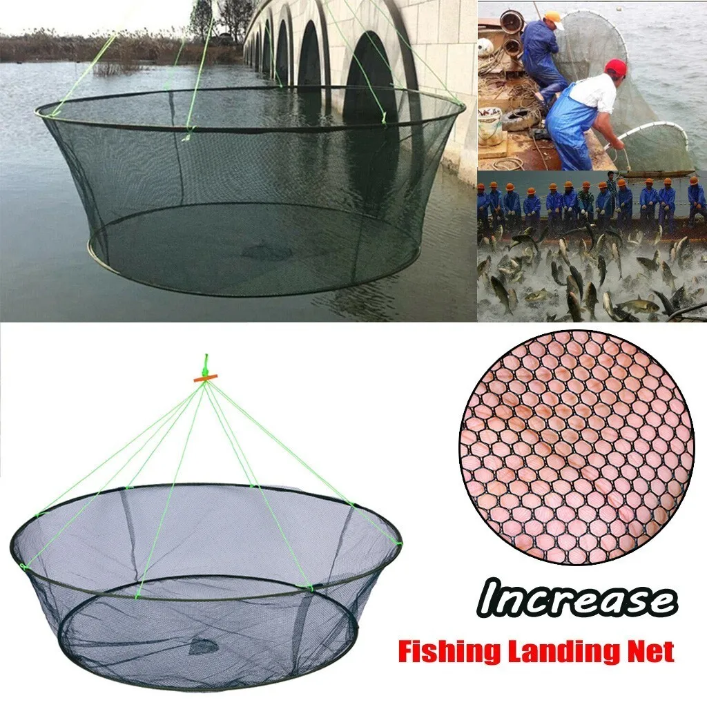 40*32*14In Foldable Large Fishing Net, Landing Net, Shrimp Bait, crab &  shrimp