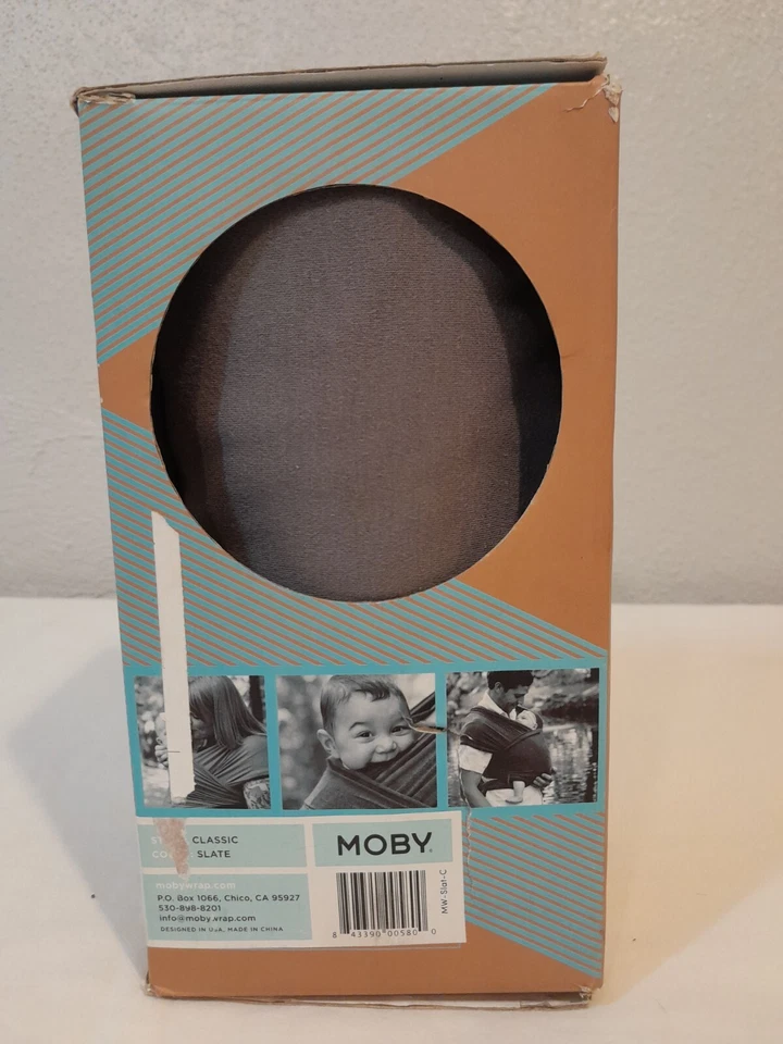 Portabebés The Original Moby Wrap Clásico Algodón Gris Envoltura Para Mamá Comodidad Foto 4 de 4