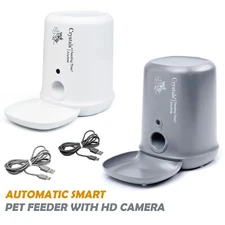 Dog Cat Feeder Automatic Dispenser 4L Pet Dry Food Bowl Dish With Wifi & Camera