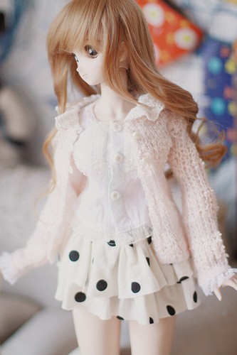1/4MSD/MDD 1/3SD/DD/DDDY BJD Abbigliamento Abbigliamento Casual + Top + Gonna + Calze - Foto 3 di 5