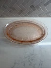 Jeannette 13" Cherry Blossom Pink Depression Glass Oval Platter