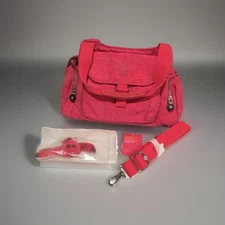Kipling Juicy Pink  / Red Fairfax Medium Shoulder Bag Purse New W/out Tags