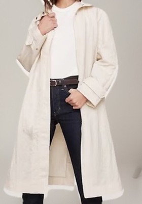 BANANA REPUBLIC | Water Resistant Coat with Bucket Hat in Cream White SM RE:$300