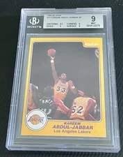 1983-84 Kareem Abdul-Jabbar Lakers BGS 9 Star Sixers Basketball #14 Short Print