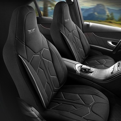 Sitzbezug fürs Auto passend Renault Talisman in Schwarz Grau Pilot 1.1