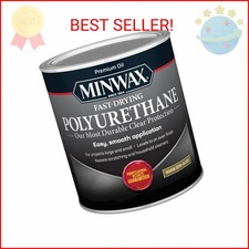 1 qt Minwax 63005 Clear Fast-Drying Oil-Based Polyurethane, Semi-Gloss
