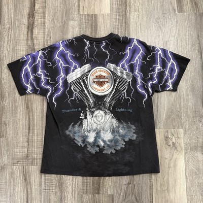⚡️激レア⚡️Harley-Davidson Thunder & Lightning Vintage Harley Davidson Thunder & Lightning Single Stitch T-Shirt
