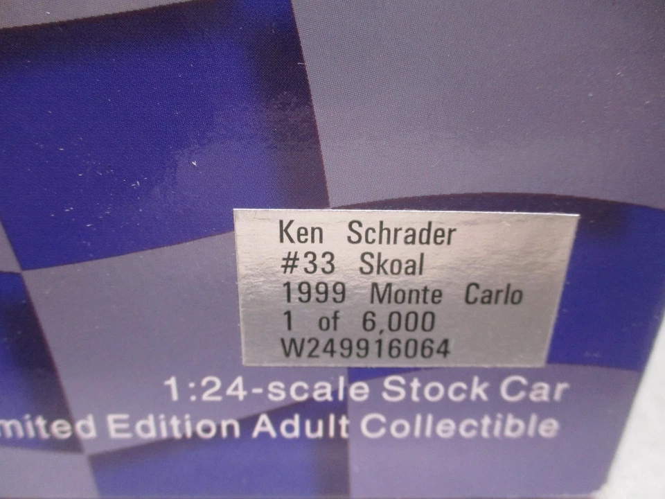 1999 Action Ken Schrader Skoal 1/24 - Image 3 of 3