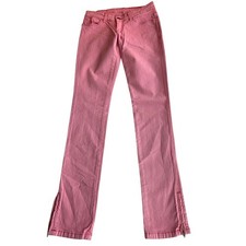 NWOT USA Made KSUBI Pink Stretch Cotton Embro...