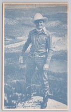 Vintage Gene Autry Cowboy Arcade Card Blue Tint Made in USA