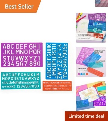 Versatile Letter Stencil Set - 4 Sizes, Reusable for Crafts & DIY Projects
