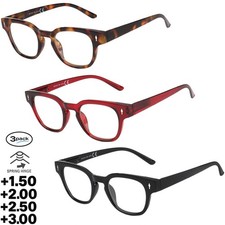 Womens Chunk Reading Glasses Fashion 3 Pack Readers Style Trendy Eyeglasses New