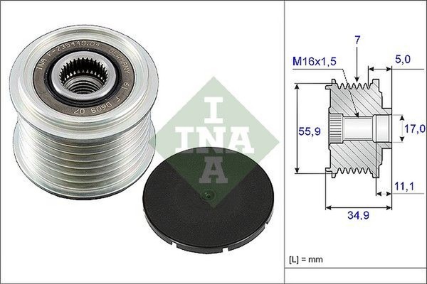 Lichtmaschine Generatorfreilauf FüR Porsche VW Audi Macan Panamera Cayenne-image