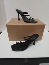 NWOT Nine West Summer Heel Sandals Black Size 6.5 M