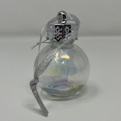 2 Oz CLEAR Christmas Tree Shot Glass Round Ornament Holiday Time - NEW
