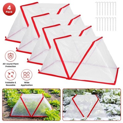 4Pcs 31.50×12.99×13.39in Plants Covers Garden Row Accelerator Greenhouse Covers
