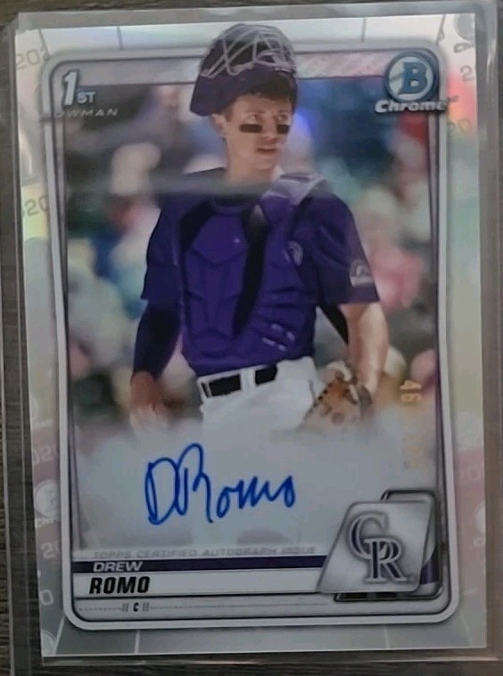 Drew Romo 2020 Bowman Chrome Draft Auto Autograph Refractor /499