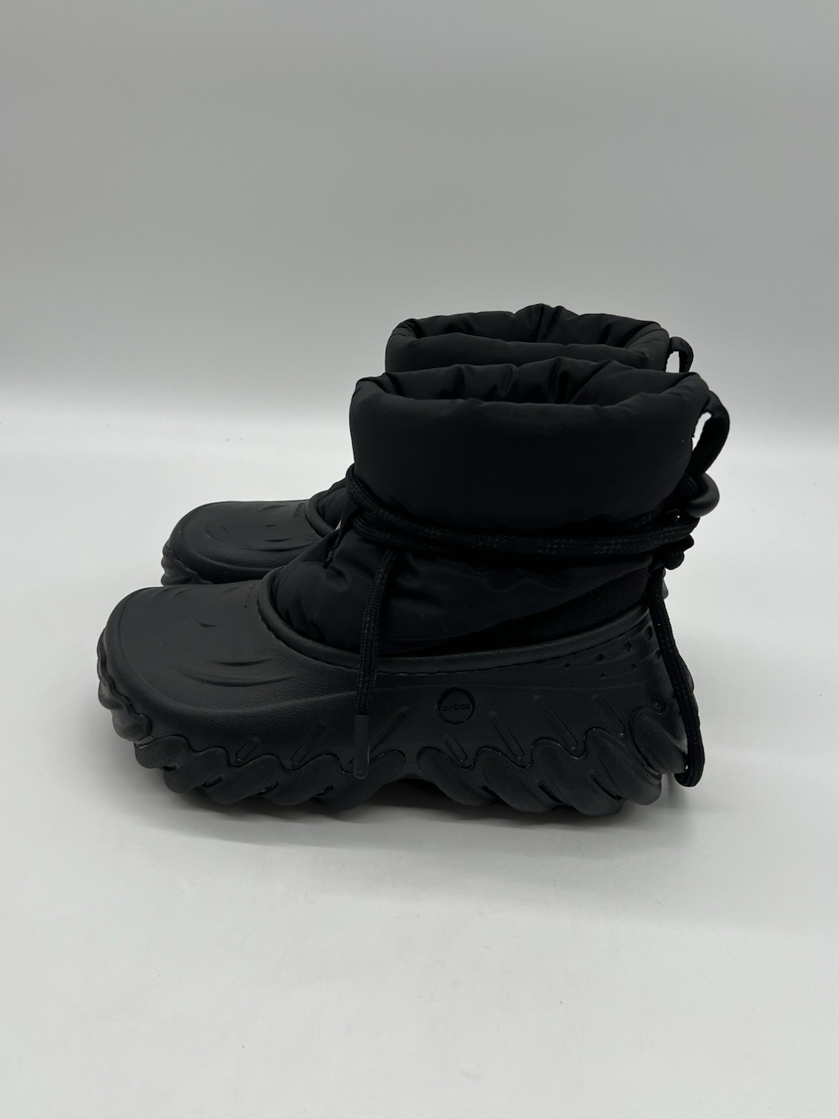 Crocs Echo Women's Size 7 Triple Black Waterproof Winter Ankle Boots 208716.