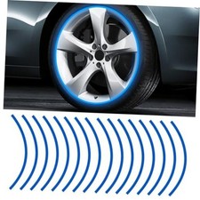 16PCS 17''-19'' Reflective Wheel Rim Stripe Decal Sticker, Universal Night Blue