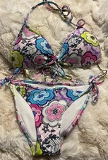 Vintage Y2K 1990  s Body Glove Bikini 2 Piece Set Swimsuit Neon Size Medium
