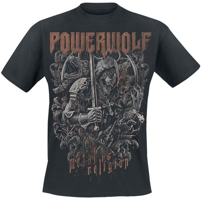 Powerwolf T-Shirt Herren Knights And Wolves schwarz Band-Merch, Bands