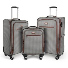 3-piece Set Heavy Duty Softside Suitcase Travel Luggage W360 Wheels Tsa Lock 3-piece Set Heavy Duty Softside Suitcase Travel Luggage W360 Wheels Tsa Lock