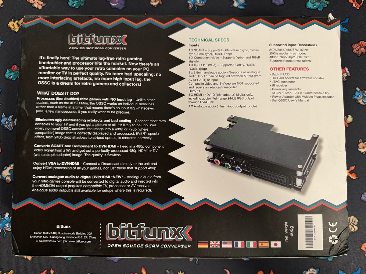 Bitfunx OSSC 1.6 Open Source Scan Converter - Retro Gaming Upcaler