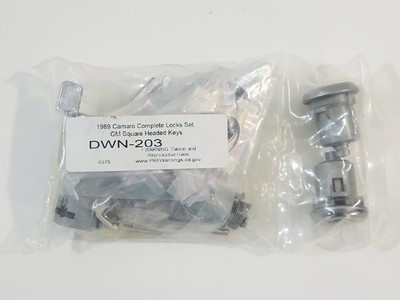 NEW 1969 Camaro Complete Locks Set GM Suare Headed Keys DWN-203 Camaro Central