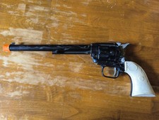 Rare Vintage 1960 Western Haig .12 Cal BB Cap Gun Long Barrel Six Shooter