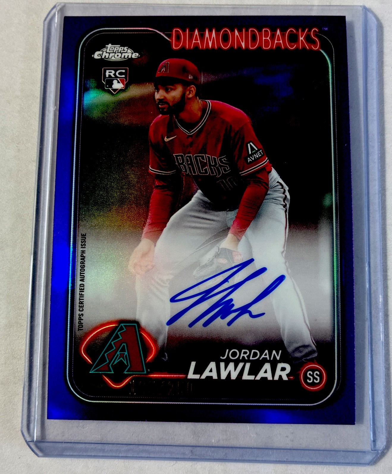 2024 Topps Chrome - Rc Auto Jordan Lawlar #RA-JLA Purple Refractor /250