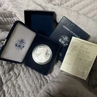 2001 W American Silver Eagle Choice Proof Bullion $1 Coin COA