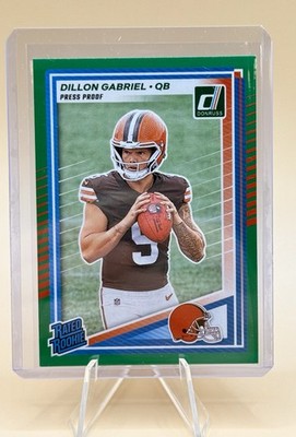 2025 Panini Donruss - Rated Rookie -Dillon Gabriel -Green Press Proof -Browns 