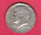 1968 D Kennedy Half Dollar - 40% Silver - Very Good Condition