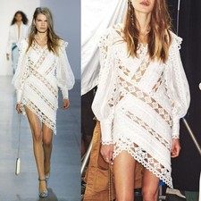 Zimmermann Moncur Studded Mini Dress SS19 Ivory Size Zimmermann 3 US 10 NEW NWT