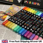 Acrylic Paint Pens 24 Colours Dual Tip Waterproof Markers for Rock Wood Arts UK
